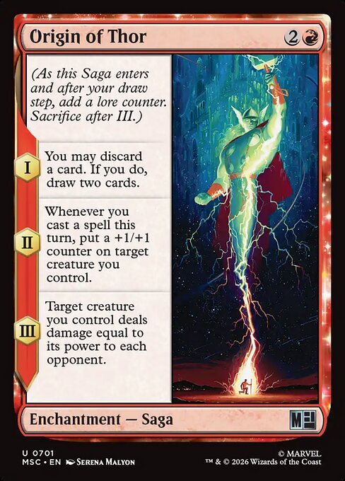 Origin of Thor - Marvel Super Heroes Commander Magic card