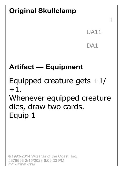 Original Skullclamp - Unknown Event Magic card