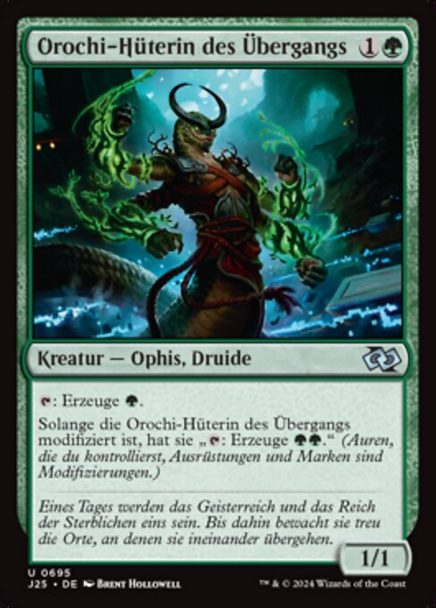 Orochi Custódia da Fusão (Orochi Merge-Keeper) - Kamigawa: Neon Dynasty (#203) - Illustrated by Brent Hollowell - Magic: The Gathering Card