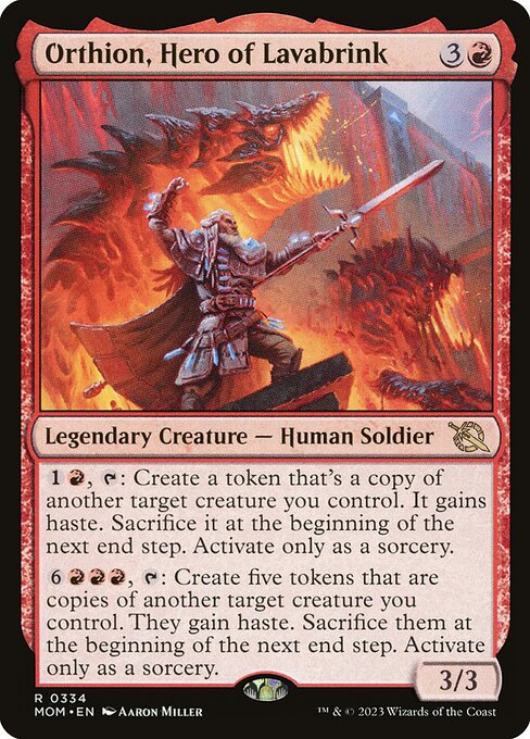 Orthion, Hero of Lavabrink - March of the Machine Magic card
