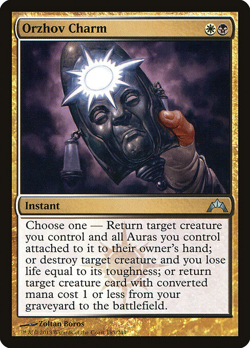 Orzhov Charm - Gatecrash (#185) - Illustrated by Zoltan Boros - Magic: The Gathering Card