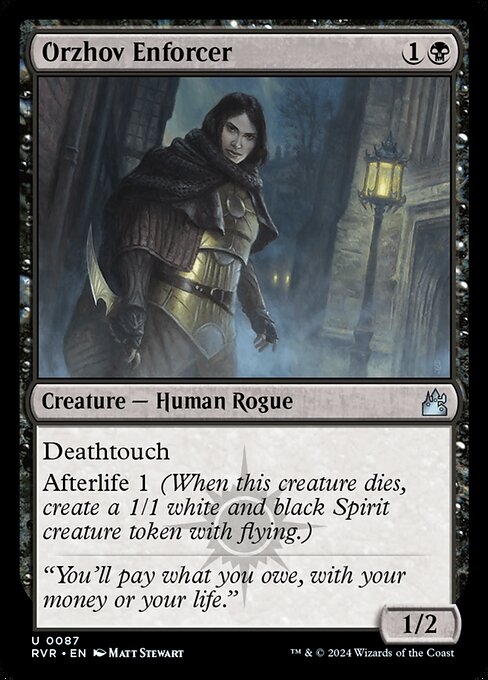 Orzhov Enforcer - Ravnica Remastered (#87) - Illustrated by Matt Stewart - Magic: The Gathering Card