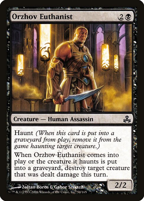 オルゾフの安死術士 (Orzhov Euthanist) - Guildpact (#54) - Illustrated by Zoltan Boros & Gabor Szikszai - Magic: The Gathering Card