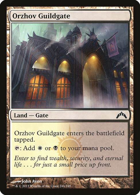 Orzhov Guildgate - Gatecrash (#244) - Illustrated by John Avon - Magic: The Gathering Card