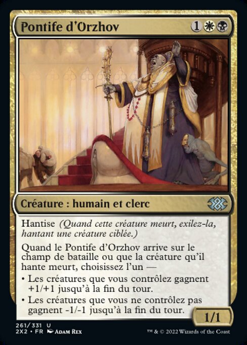 欧佐夫主教 (Orzhov Pontiff) - Double Masters 2022 (#261) - Illustrated by Adam Rex - Magic: The Gathering Card