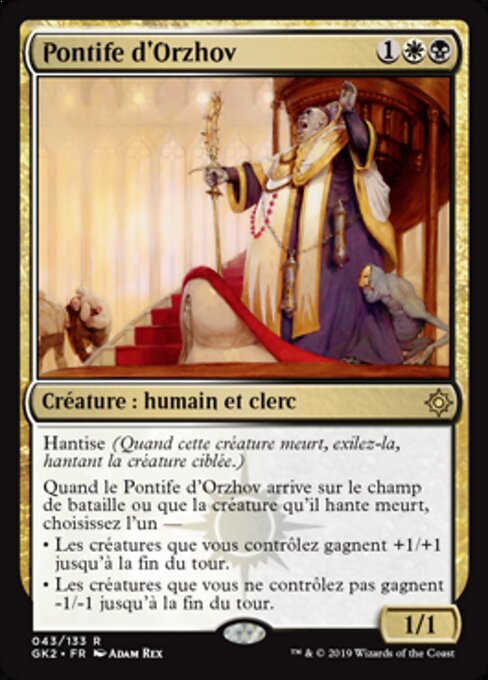 Pontífice orzhov (Orzhov Pontiff) - RNA Guild Kit (#43) - Illustrated by Adam Rex - Magic: The Gathering Card
