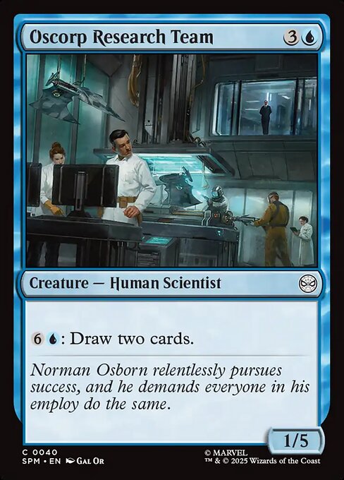 Oscorp Research Team - Marvel's Spider-Man (#40) - Illustrated by Gal Or - Magic: The Gathering Card