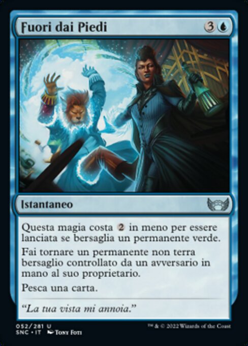 Fuori dai Piedi (Out of the Way) - Streets of New Capenna (#52) - Illustrated by Tony Foti - Magic: The Gathering Card