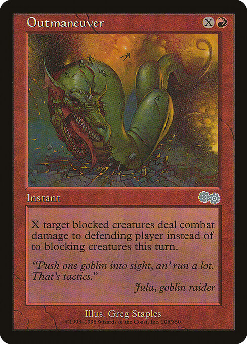 Outmaneuver - Urza's Saga (#205) - Illustrated by Greg Staples - Magic: The Gathering Card