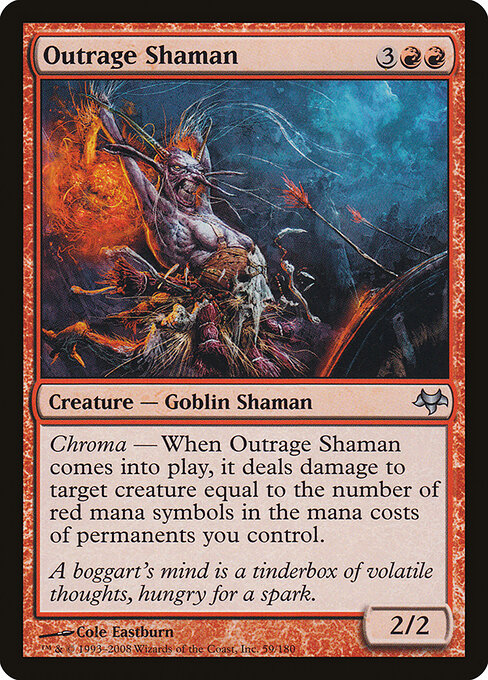 Outrage Shaman - Eventide Magic card