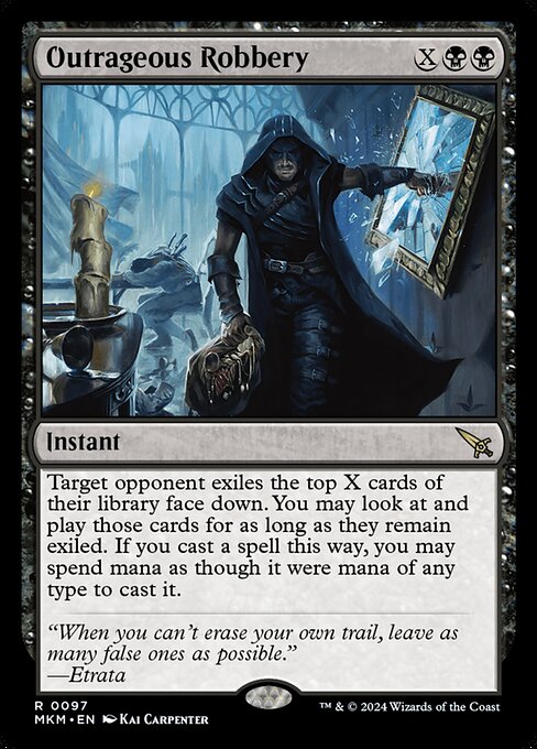 Outrageous Robbery - Murders at Karlov Manor Magic card