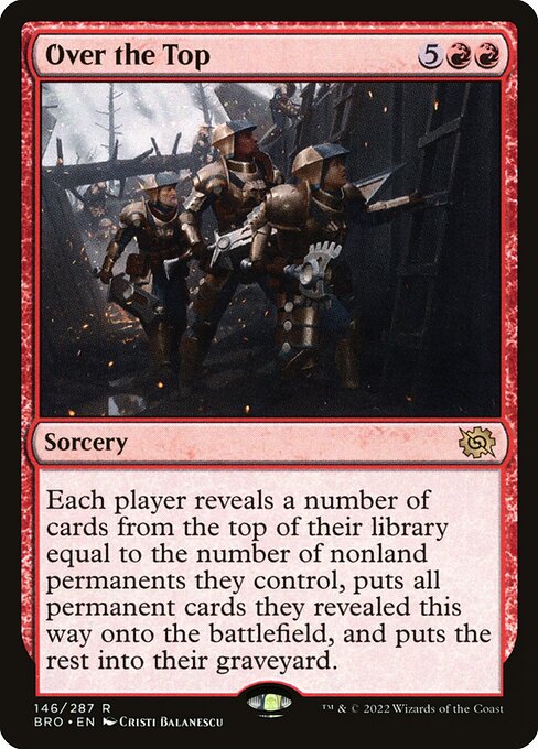 Over the Top - The Brothers' War Magic card