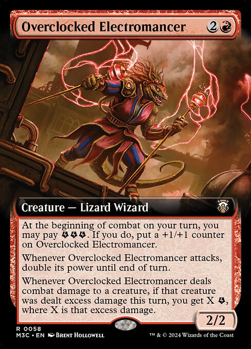 Overclocked Electromancer - Modern Horizons 3 Commander (#58) - Illustrated by Brent Hollowell - Magic: The Gathering Card