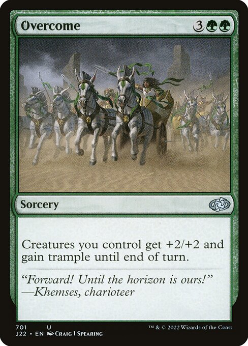 Overcome - Jumpstart 2022 (#701) - Illustrated by Craig J Spearing - Magic: The Gathering Card