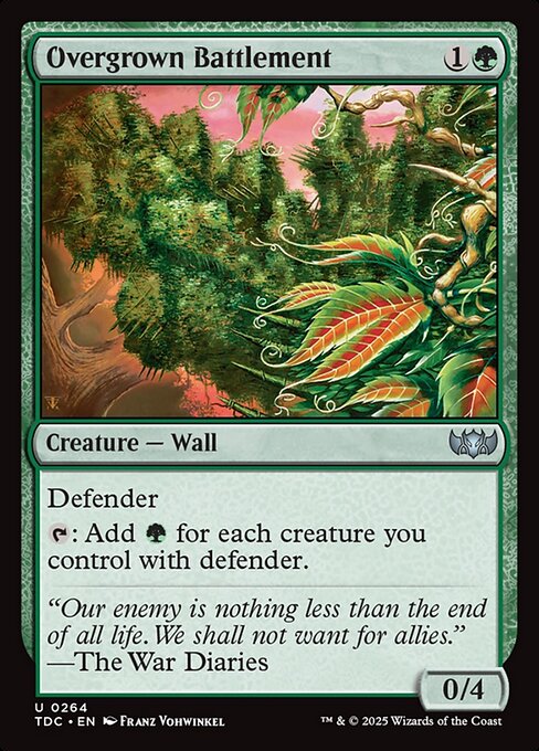 Overgrown Battlement - Tarkir: Dragonstorm Commander Magic card