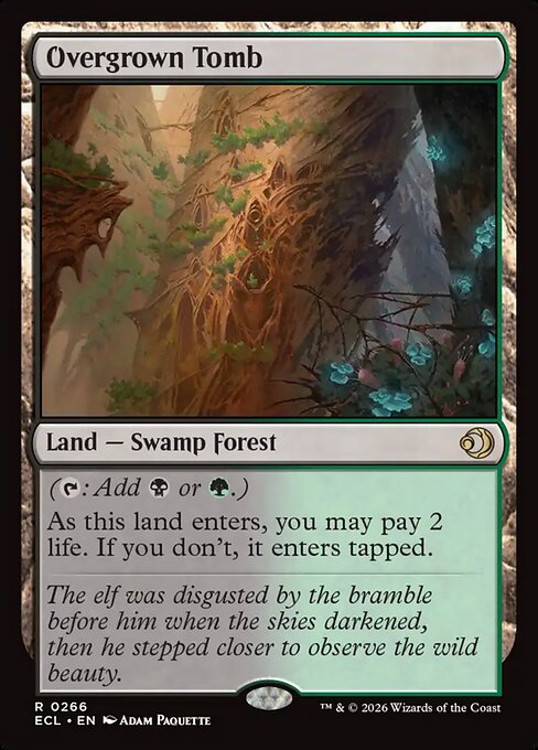 Overgrown Tomb - Lorwyn Eclipsed Magic card