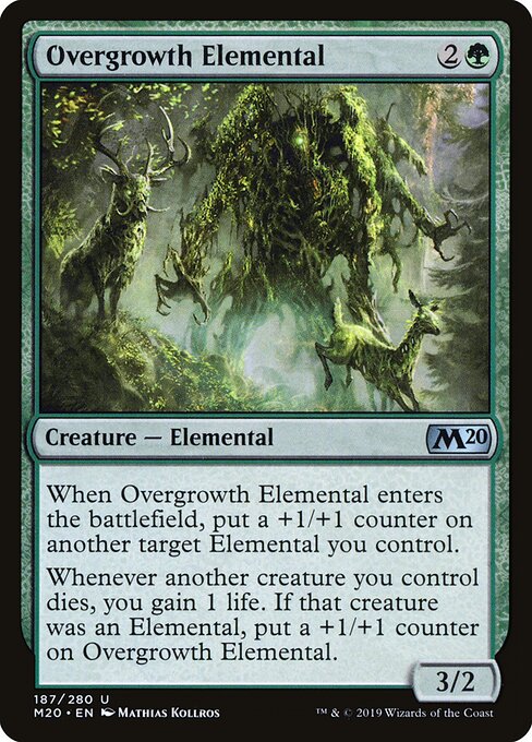 Overgrowth Elemental - Core Set 2020 Magic card
