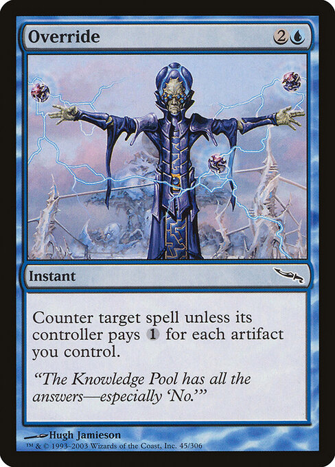 Override - Mirrodin (#45) - Illustrated by Hugh Jamieson - Magic: The Gathering Card