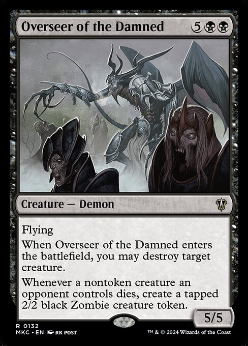 Overseer of the Damned - Murders at Karlov Manor Commander Magic card