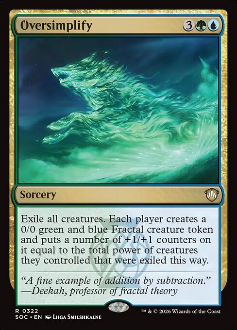 Oversimplify - Secrets of Strixhaven Commander (#322) - Illustrated by Liiga Smilshkalne - Magic: The Gathering Card