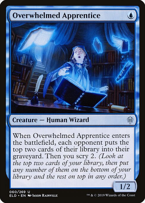 Overwhelmed Apprentice - Throne of Eldraine Magic card