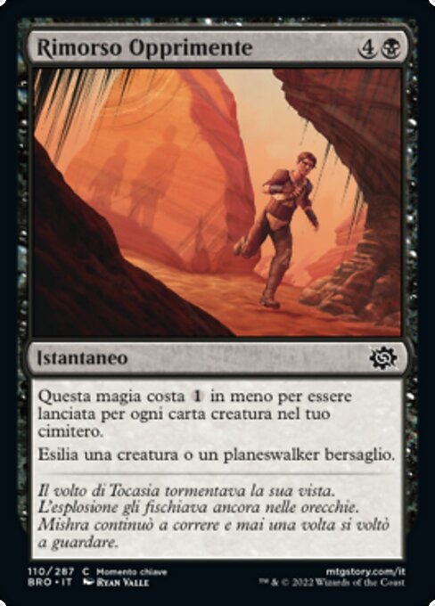 Rimorso Opprimente (Overwhelming Remorse) - The Brothers' War (#110) - Illustrated by Ryan Valle - Magic: The Gathering Card