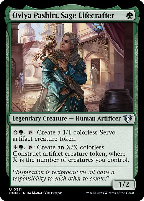 Oviya Pashiri, Sage Lifecrafter - Commander Masters (#311) - Illustrated by Magali Villeneuve - Magic: The Gathering Card