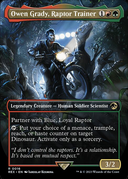Owen Grady, Raptor Trainer - Jurassic World Collection Magic card