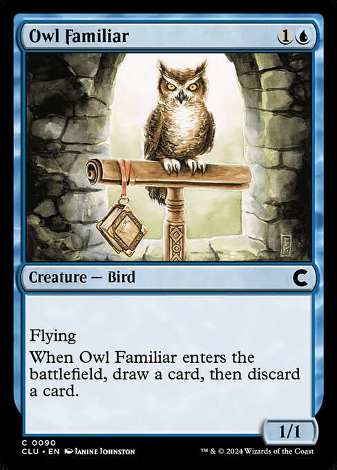 Owl Familiar - Ravnica: Clue Edition Magic card