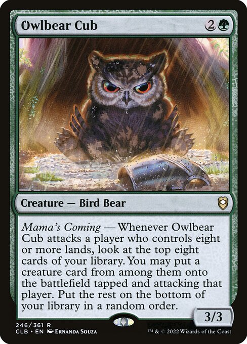Owlbear Cub - Commander Legends: Battle for Baldur's Gate (#246) - Illustrated by Ernanda Souza - Magic: The Gathering Card