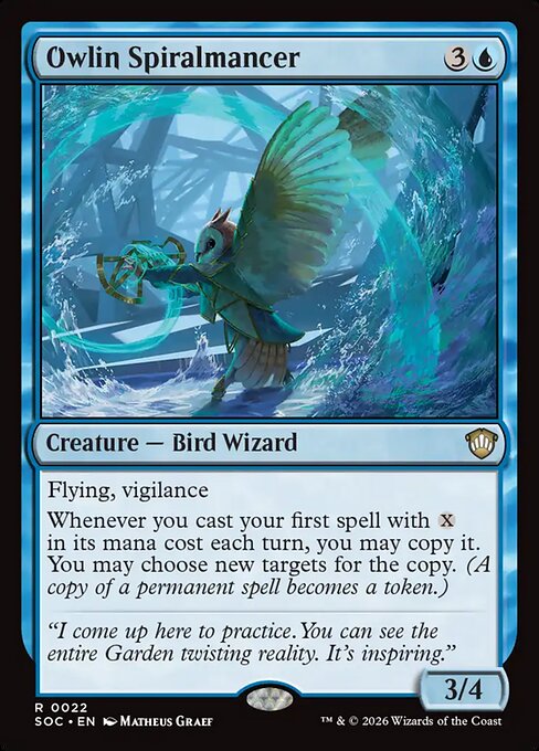 Owlin Spiralmancer - Secrets of Strixhaven Commander Magic card