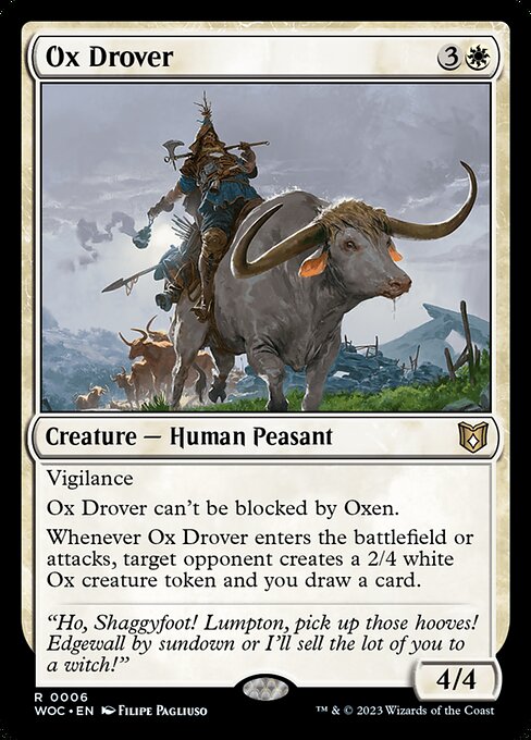 Ox Drover - Wilds of Eldraine Commander Magic card