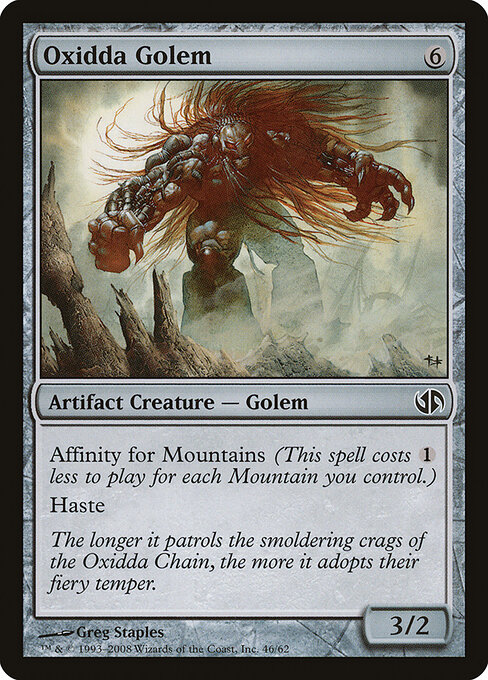 奥悉达魔像 (Oxidda Golem) - Darksteel (#135) - Illustrated by Greg Staples - Magic: The Gathering Card