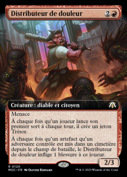 Repartedolor (Pain Distributor) - March of the Machine Commander (#33) - Illustrated by Olivier Bernard - Magic: The Gathering Card