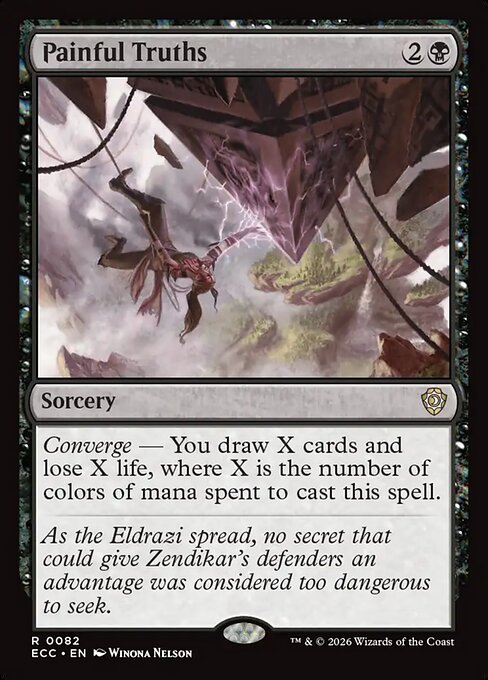Painful Truths - Lorwyn Eclipsed Commander (#82) - Illustrated by Winona Nelson - Magic: The Gathering Card