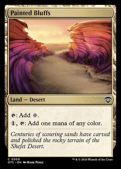 Painted Bluffs - Outlaws of Thunder Junction Commander Magic card