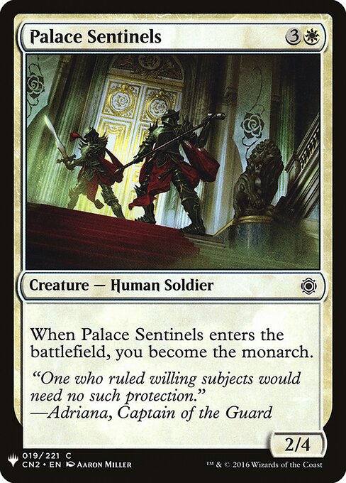 Palace Sentinels - The List (#CN2-19) - Illustrated by Aaron Miller - Magic: The Gathering Card