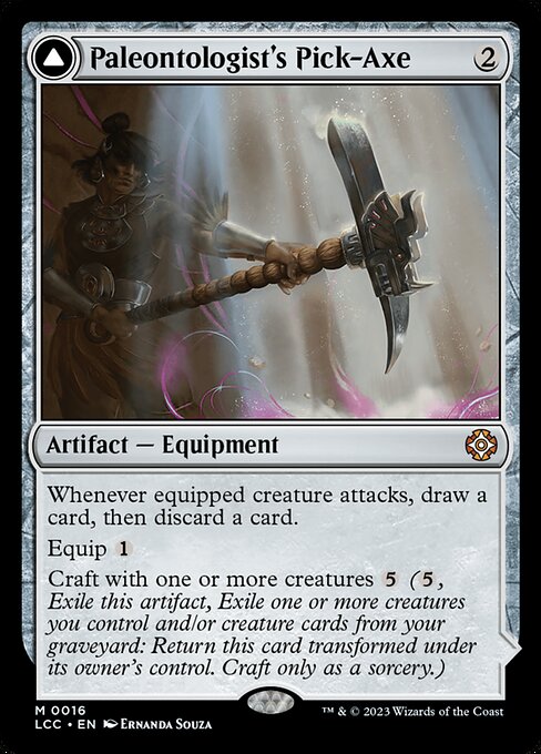 Paleontologist's Pick-Axe // Dinosaur Headdress - The Lost Caverns of Ixalan Commander Magic card