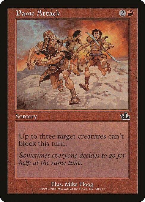 Attacco di Panico (Panic Attack) - Prophecy (#98) - Illustrated by Mike Ploog - Magic: The Gathering Card