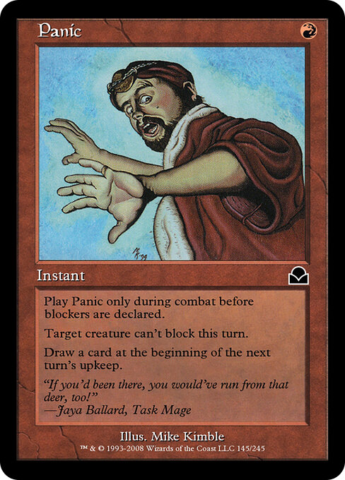 Panic - Masters Edition II (#145) - Illustrated by Mike Kimble - Magic: The Gathering Card