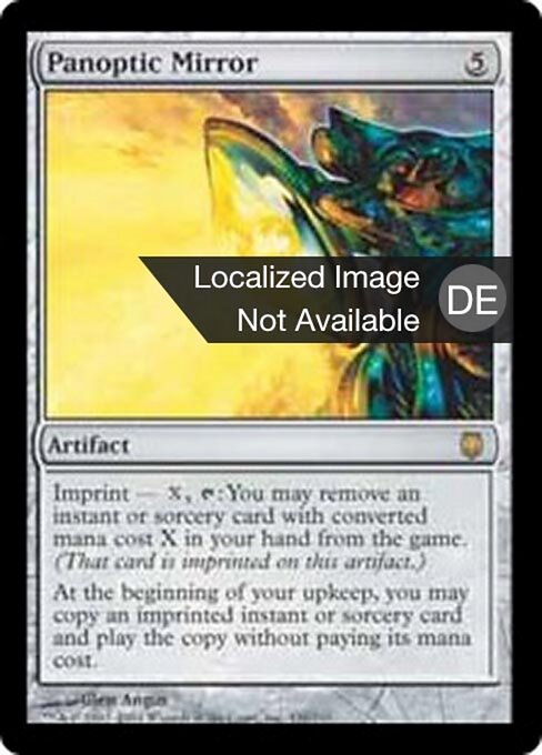 Panoptischer Spiegel (Panoptic Mirror) - Darksteel (#136) - Illustrated by Glen Angus - Magic: The Gathering Card