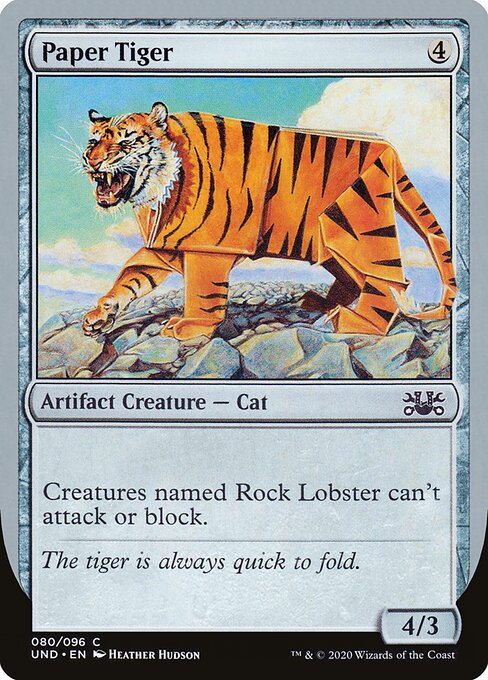 Paper Tiger - Unsanctioned Magic card