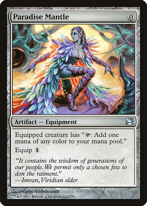 Paradise Mantle - Modern Masters (#211) - Illustrated by Greg Hildebrandt - Magic: The Gathering Card