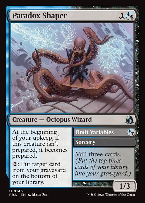 Paradox Shaper // Omit Variables - Reality Fracture (#143) - Illustrated by Mark Zug - Magic: The Gathering Card