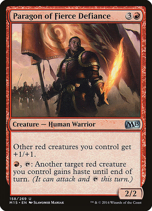 Paragon of Fierce Defiance - Magic 2015 Magic card