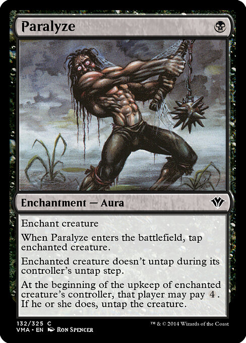 Paralyze - Vintage Masters (#132) - Illustrated by Ron Spencer - Magic: The Gathering Card