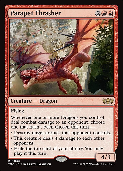 Parapet Thrasher - Tarkir: Dragonstorm Commander Magic card