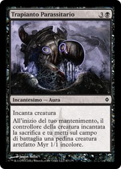 Implante parasitario (Parasitic Implant) - New Phyrexia (#67) - Illustrated by Jason Felix - Magic: The Gathering Card