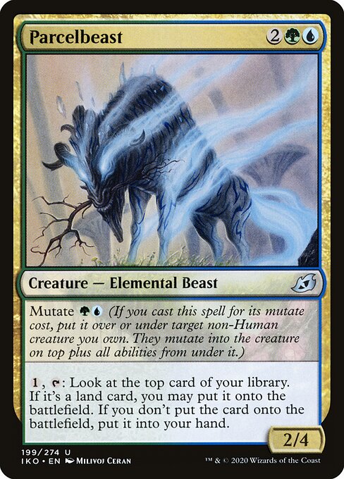 Parcelbeast - Ikoria: Lair of Behemoths (#199) - Illustrated by Milivoj Ćeran - Magic: The Gathering Card