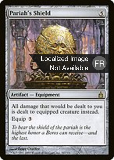 Bouclier du paria (Pariah's Shield) - Ravnica Remastered (#393) - Illustrated by Doug Chaffee - Magic: The Gathering Card